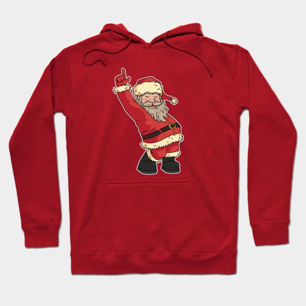 Funny Dancing Santa Claus Cartoon Hoodie by SLAG_Creative